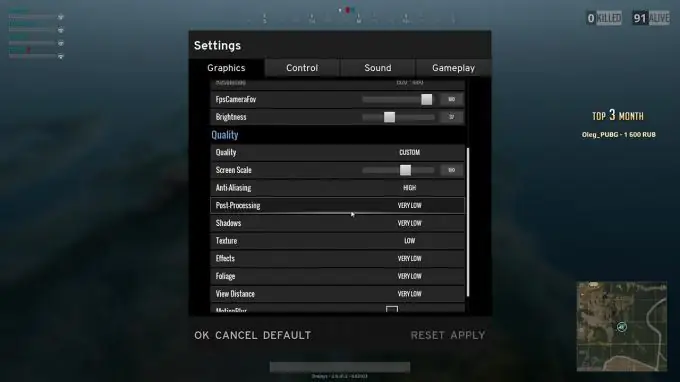 A PUBG beállítása