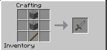 Make a stone sword in Minecraft