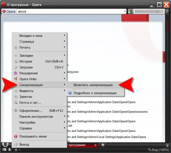 Opera-ni qanday qilib sinxronlashtirish mumkin