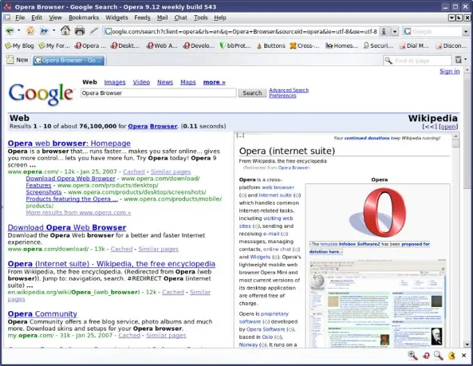 Browser web Opera