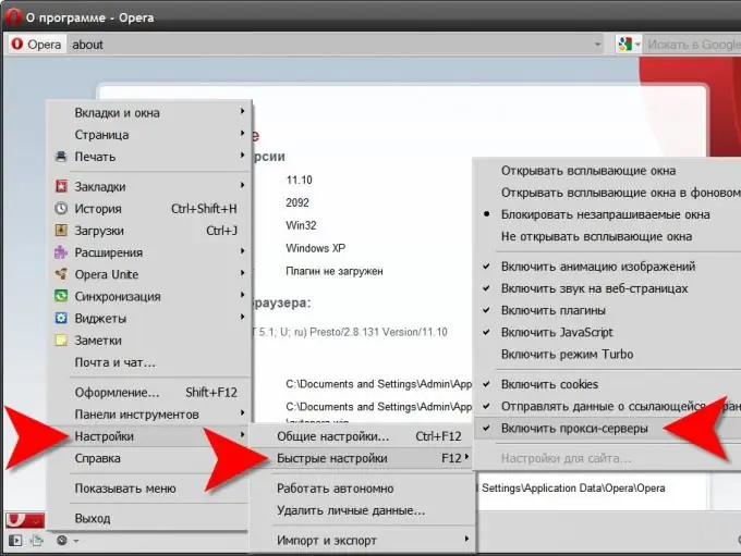 Hogyan lehet letiltani a proxy szervert az Operában