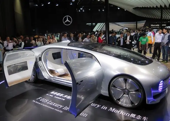 Concept car - a prototype of a new model of Mercedes