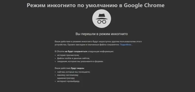 Google Chrome-da default olaraq gizli rejim