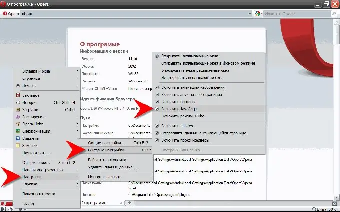Opera: JavaScript-i sürətlə aktivləşdirin
