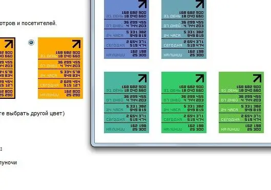 Cliccando sull'immagine del bancone si apre il menu di selezione del colore