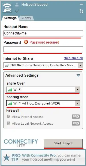 compartint wi fi mitjançant connectify