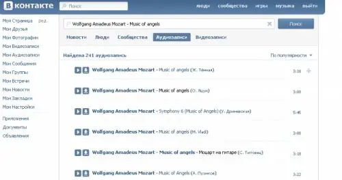 Jak pobierać muzykę i wideo na Vkontakte