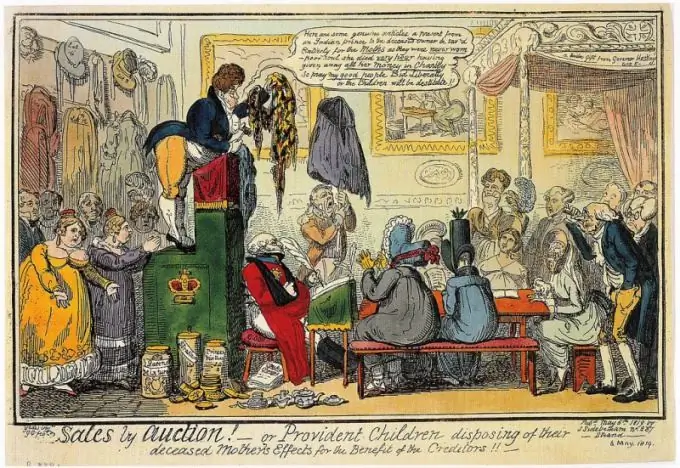 Veiling. Illustrasie uit 1819