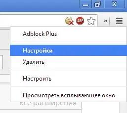 Nastavitev Adblock Plus