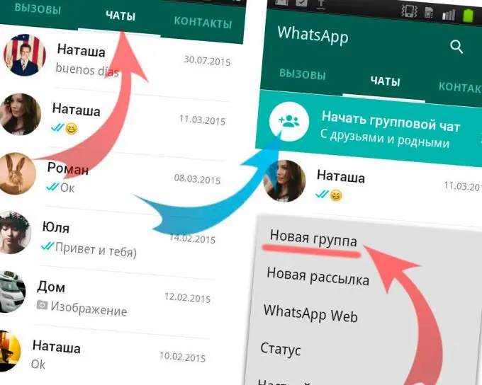 Kako ustvariti skupino v WhatsApp